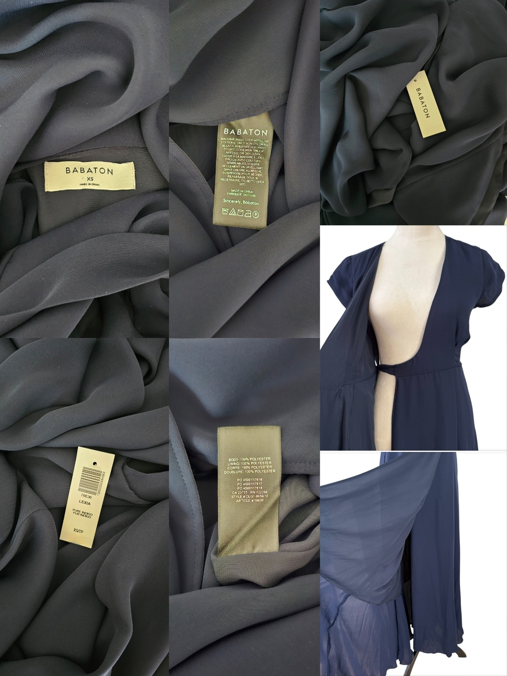 Aritzia Babaton Lexia Short Sleeve Chiffon Wrap Maxi Dress - Picture 11 of 16